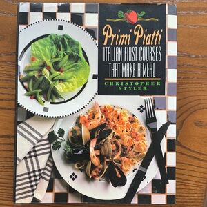 Primi Piatti Italian First Courses Cookbook - Green & Black Cover
